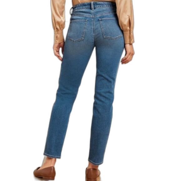 Talbots Blue Medium Wash Non-Distressed High Rise Slim Ankle Jeans Size 16W - Picture 2 of 13